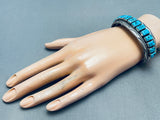 Important Vintage Native American Navajo Tom Tso Turquoise Sterling Silver Bracelet-Nativo Arts