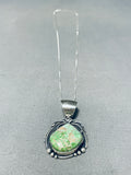 Beautiful Vintage Native American Navajo Damale Turquoise Sterling Silver Necklace-Nativo Arts