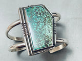 One Of The Coolest Vintage Native American Navajo Spiderweb Turquoise Sterling Silver Bracelet-Nativo Arts