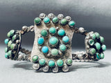 Late 1800's Early 1900's Vintage Navajo Turquoise Sterling Silver Bracelet