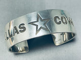 Dallas Cowboys Sterling Silver Handmade Vintage Native American Navajo Bracelet Cuff-Nativo Arts