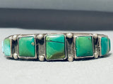 Native American Tremendous Vintage Cerrillos Turquoise Sterling Silver Bracelet-Nativo Arts