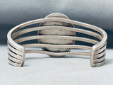 One Of The Best Vintage Native American Navajo Lapis Inlay Sterling Silver Bracelet-Nativo Arts