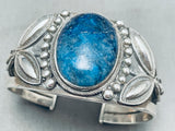 Aaron Toadlena Lapis Vintage Native American Navajo Sterling Silver Bracelet-Nativo Arts