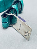 Museum Quality Vintage Native American Navajo Sterling Silver Inlay Croc Belt-Nativo Arts