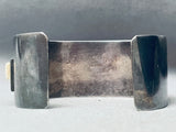 6 Inch Wrist Vintage Native American Navajo **special Stone** Inlay Sterling Silver Bracelet-Nativo Arts
