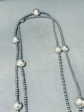 Orbs Of Sterling Vintage Native American Navajo Silver Necklace-Nativo Arts