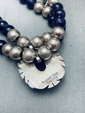 One Of The Most Fab Vintage Native American Navajo Amethyst Sterling Silver Necklace-Nativo Arts