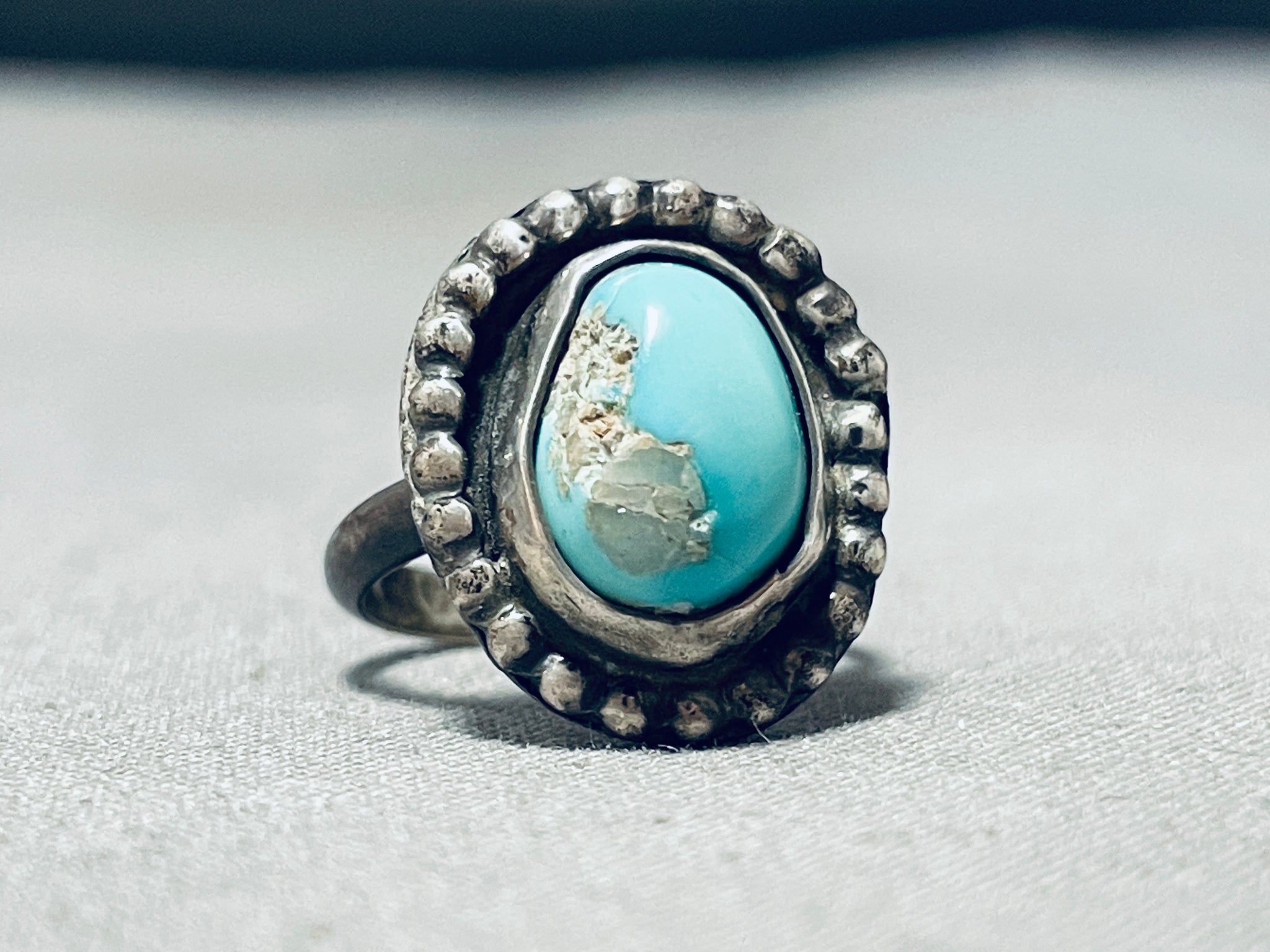 Vintage popular Sterling Silver Turquoise Ring