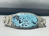 Important Vintage Turquoise Native American Navajo Sterling Silver Bracelet-Nativo Arts