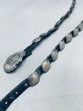 Hand Wrought Vintage Native American Navajo Coin Sterling Silver Concho Belt Old-Nativo Arts
