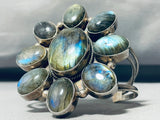 The Best Vintage Native American Navajo Labradorite Sterling Silver Bracelet-Nativo Arts