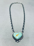 I Heart Turquoise! Vintage Native American Navajo Donny Skeet Sterling Silver Necklace-Nativo Arts