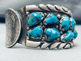 Astounding Vintage Native American Zuni Usa Silver Dollar & Turquoise Sterling Silver Bracelet-Nativo Arts