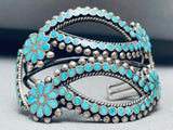 One Of The Best Vintage Native American Zuni Turquoise Sterling Silver Bracelet-Nativo Arts