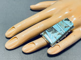 Sparkling Native American Navajo Turquoise Sterling Silver Ring-Nativo Arts