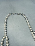 Gasp! Bisbee Turquoise Vintage Native American Navajo Sterling Silver Squash Blossom Necklace-Nativo Arts