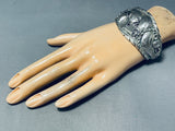 Leaf Garden On The Wrist Vintage Native American Navajo Sterling Silver Bracelet Cuff-Nativo Arts