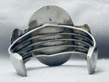 One Of The Best And Biggest Hand Carved Native American Navajo Sterling Silver Bracelet-Nativo Arts