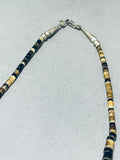 Native American Impressive Vintage Santo Domingo Shell Sterling Silver Necklace-Nativo Arts