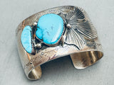 Important Charlie Peshlakai Turquoise Sterling Silver Vintage Bracelet-Nativo Arts