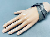 Huge Hand Woven Vintage Southwest Sterling Silver Bracelet-Nativo Arts