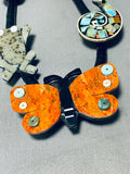 Dropdead Fab Santo Domingo Frog Bug Inlay Sterling Silver Necklace-Nativo Arts