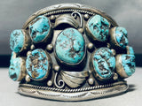 Colossal Vintage Native American Navajo Turquoise Sterling Silver Bracelet-Nativo Arts