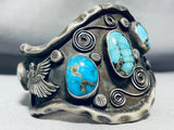 115 Grams Vintage Native American Navajo 1970's Turquoise Sterling Silver Bracelet-Nativo Arts
