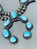 Great Price! Vintage Native American Navajo Turquoise Sterling Silver Squahs Blossom Necklace-Nativo Arts