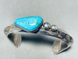 Important Albert Lee Vintage Native American Navajo Turquoise Sterling Silver Bracelet-Nativo Arts