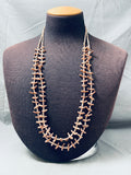 Marvelous Vintage Native American Zuni Brown Bird Sterling Silver Fetish Necklace-Nativo Arts