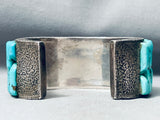 7-inch Wrist Best Southwest Turquoise Inlay Sterling Silver Bracelet