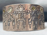 Native American Rare Vintage Southwest Kachina Sterling Silver Bracelet Cuff-Nativo Arts