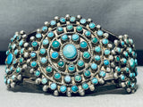 1920's/30's!!! Vintage Native American Navajo Opulent Turquoise Sterling Silver Bracelet-Nativo Arts