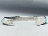 6 Inch Wrist Vintage Native American Navajo Inlay Turquoise Sterling Silver Bracelet-Nativo Arts