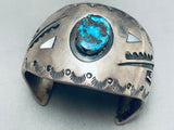 John Frank Vintage Native American Navajo Persin Turquoise Sterling Silver Bracelet-Nativo Arts