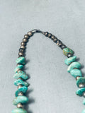 Chunky Dunky Vintage Native American Navajo Royston Turquoise Sterling Silver Necklace