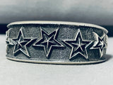 Aaron Andersen Native American Navajo Sterling Silver Star Bracelet-Nativo Arts