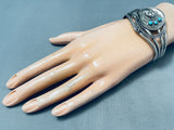 Extremely Detailed Vintage Native American Navajo Handmade Cowboy Hat Sterling Silver Bracelet-Nativo Arts