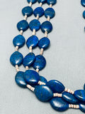 One Of The Best Ever Vintage Navajo Lapis Heishi Necklace-Nativo Arts