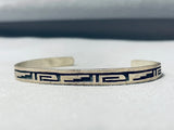 Signed Vintage Native American Hopi Sterling Silver Bracelet-Nativo Arts