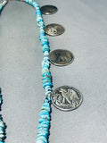 Mind-blowing Navajo/ Sioux Turquoise & Usa Coin Sterling Silver Necklace