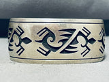 Important Vintage Native American Hopi Sterling Silver Turtles Steven Pooyuoma Bracelet-Nativo Arts