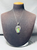 Astonishing Vintage Native American Navajo Royston Turquoise Sterling Silver Necklace Signed-Nativo Arts