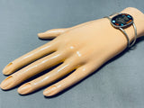 Very Rare Buffalo Coin Sterling Silver Vintage Native American Navajo Turquoise Bracelet-Nativo Arts