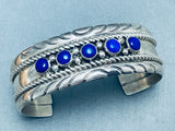 Midnight Lapis Vintage Native American Navajo Sterling Silver Bracelet Cuff-Nativo Arts