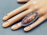Important Ben Begaye Vintage Native American Navajo Shell Sterling Silver Ring-Nativo Arts