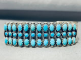 One Of The Best Vintage Native American Navajo Herm Smith Turquoise Sterling Silver Bracelet-Nativo Arts