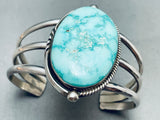 Mind Blowing Carico Lake Turquoise Vintage Native American Navajo Sterling Silver Bracelet-Nativo Arts
